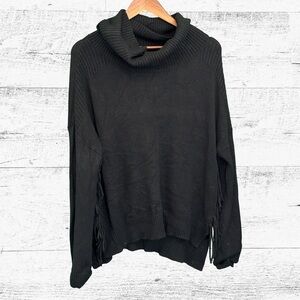 CHARLIE B Black Cowl Neck Sweater